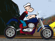 Popeye Rides Bike